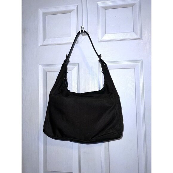 COACH Neoprene Nylon Dark Green Leather Handle Satchel Handbag - Picture 2 of 16